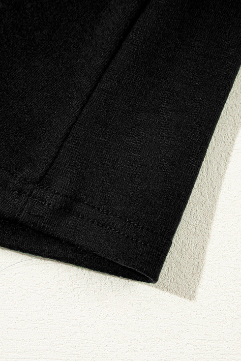 Exposed Seam Crew Neck Relaxed Pullover Long Sleeve Top