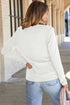 Exposed Seam Crew Neck Relaxed Pullover Long Sleeve Top