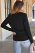 Exposed Seam Crew Neck Relaxed Pullover Long Sleeve Top