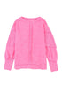 Exposed Seam Detail High Low Raw Hem Sweatshirt