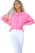 Exposed Seam Detail High Low Raw Hem Sweatshirt