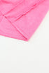 Exposed Seam Detail High Low Raw Hem Sweatshirt