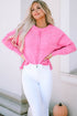 Exposed Seam Detail High Low Raw Hem Sweatshirt