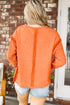 Exposed Seam Detail High Low Raw Hem Sweatshirt