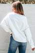 Exposed Seam Detail Long Sleeve Pullover Sweatshirt