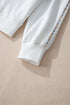 Exposed Seam Detail Long Sleeve Pullover Sweatshirt
