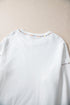 Exposed Seam Detail Long Sleeve Pullover Sweatshirt