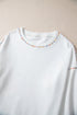 Exposed Seam Detail Long Sleeve Pullover Sweatshirt