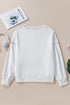 Exposed Seam Detail Long Sleeve Pullover Sweatshirt