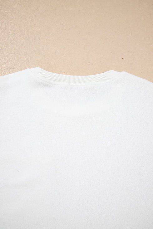 Exposed Seam Drop Shoulder Pocket Pullover Sweatshirt