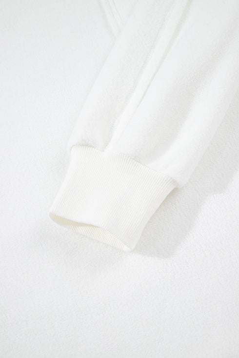 Exposed Seam Drop Shoulder Pocket Pullover Sweatshirt