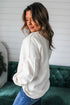 Exposed Seam Drop Shoulder Pocket Pullover Sweatshirt