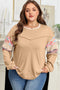 Exposed Seam Floral Mixed Patchwork Relaxed Western Sweatshirt
