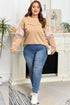 Exposed Seam Floral Mixed Patchwork Relaxed Western Sweatshirt