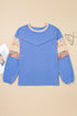 Exposed Seam Floral Mixed Patchwork Relaxed Western Sweatshirt