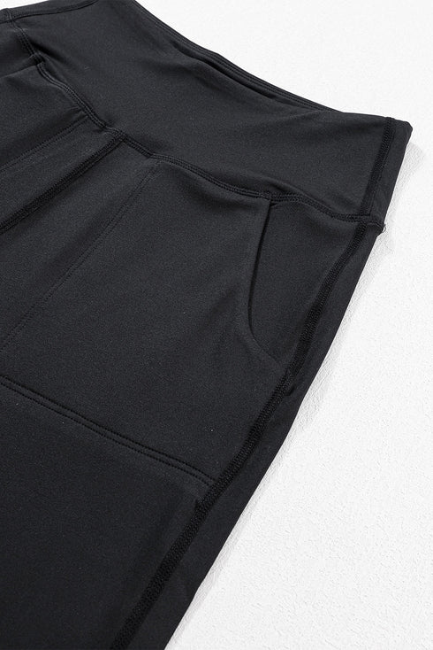 Exposed Seam High Waist Pocketed Jogger Pants