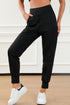 Exposed Seam High Waist Pocketed Jogger Pants