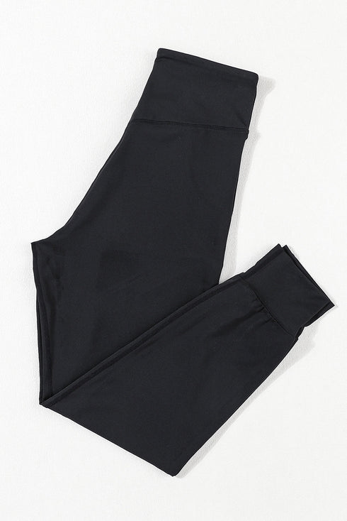 Exposed Seam High Waist Pocketed Jogger Pants