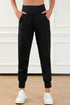 Exposed Seam High Waist Pocketed Jogger Pants