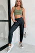 Exposed Seam High Waist Pocketed Jogger Pants
