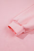 Exposed Seam Mock Neck Drop Shoulder Pullover Short Set