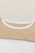 Exposed Seam Patchwork Long Sleeve Knit Top