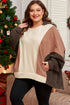 Exposed Seam Patchwork Paneled Pullover Hoodie