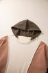 Exposed Seam Patchwork Paneled Pullover Hoodie