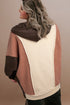 Exposed Seam Patchwork Paneled Pullover Hoodie