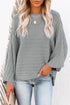 Exposed Seam Ribbed Knit Dolman Sweater