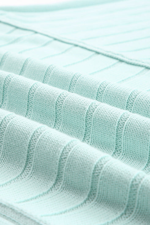 Exposed Seam Ribbed Knit Dolman Sweater