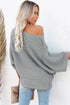 Exposed Seam Ribbed Knit Dolman Sweater