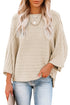 Exposed Seam Ribbed Knit Dolman Sweater