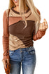 Exposed Seam Ribbed Knit Patchwork Top