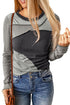 Exposed Seam Ribbed Knit Patchwork Top