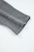 Exposed Seam Ribbed Knit Round Neck Pullover Sweater
