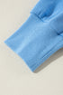 Exposed Seam Side Slit Crew Neck Sweatshirt