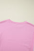 Exposed Seam Side Slit Crew Neck Sweatshirt