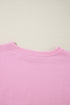 Exposed Seam Side Slit Crew Neck Sweatshirt