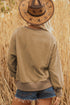 Exposed Seam Split Hem Relaxed Fit Pullover Sweatshirt