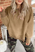Exposed Seam Split Hem Relaxed Fit Pullover Sweatshirt