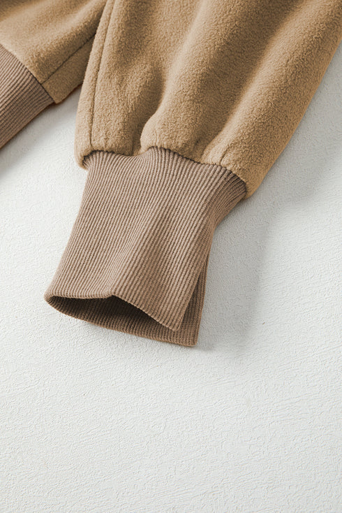 Exposed Seam Split Hem Relaxed Fit Pullover Sweatshirt