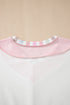 Exposed Seam Striped Panel Relaxed Fit V Neck Top