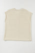 Exposed Seam Textured Knit Sleeveless Pullover Sweater