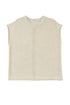 Exposed Seam Textured Knit Sleeveless Pullover Sweater