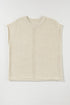 Exposed Seam Textured Knit Sleeveless Pullover Sweater