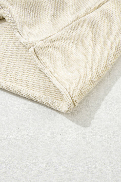 Exposed Seam Textured Knit Sleeveless Pullover Sweater