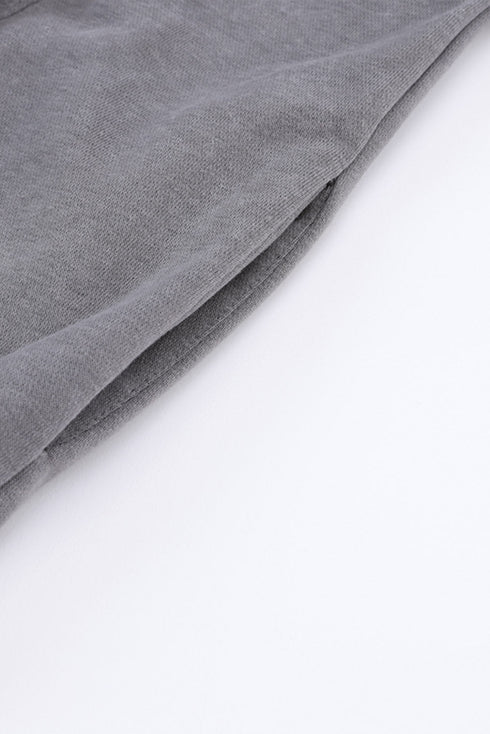 Exposed Seam Twist Open Back Oversized Pullover Sweatshirt