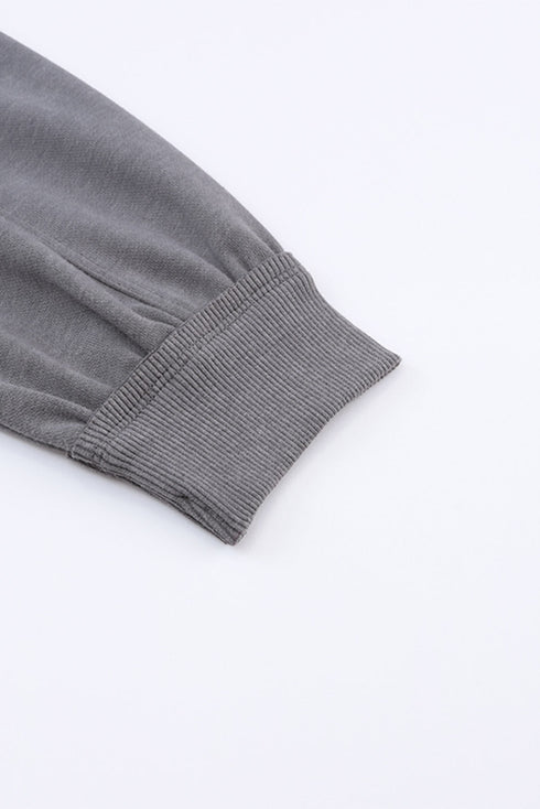 Exposed Seam Twist Open Back Oversized Pullover Sweatshirt