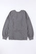 Exposed Seam Twist Open Back Oversized Pullover Sweatshirt